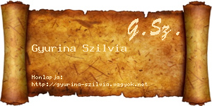 Gyurina Szilvia névjegykártya