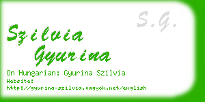 szilvia gyurina business card